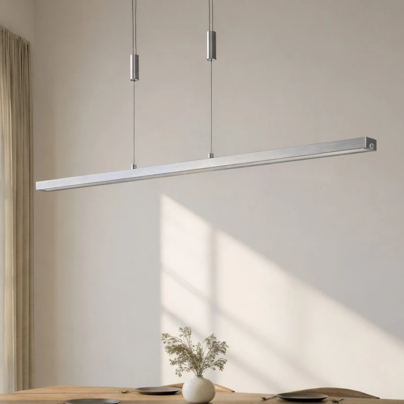 Lucande LED hanglamp Myron - Aluminium - Dimbaar - Grijs