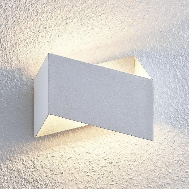 Arcchio Assona Wandlamp - Wit/Zilver - Modern Aluminium