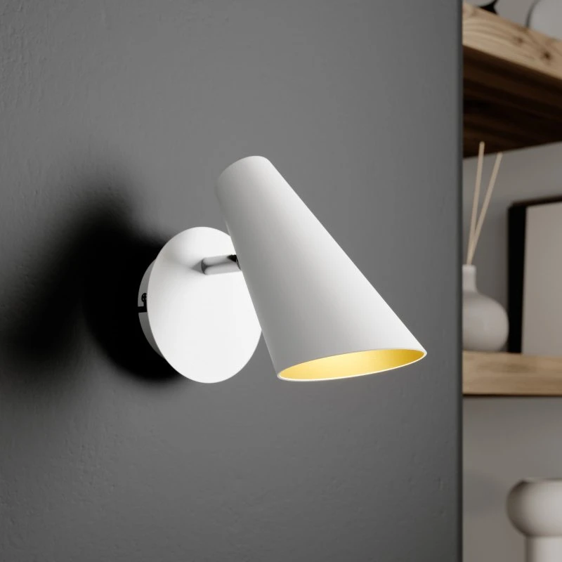 Lucande Wibke Wandlamp - Wit met Goud - Scandinavisch Design