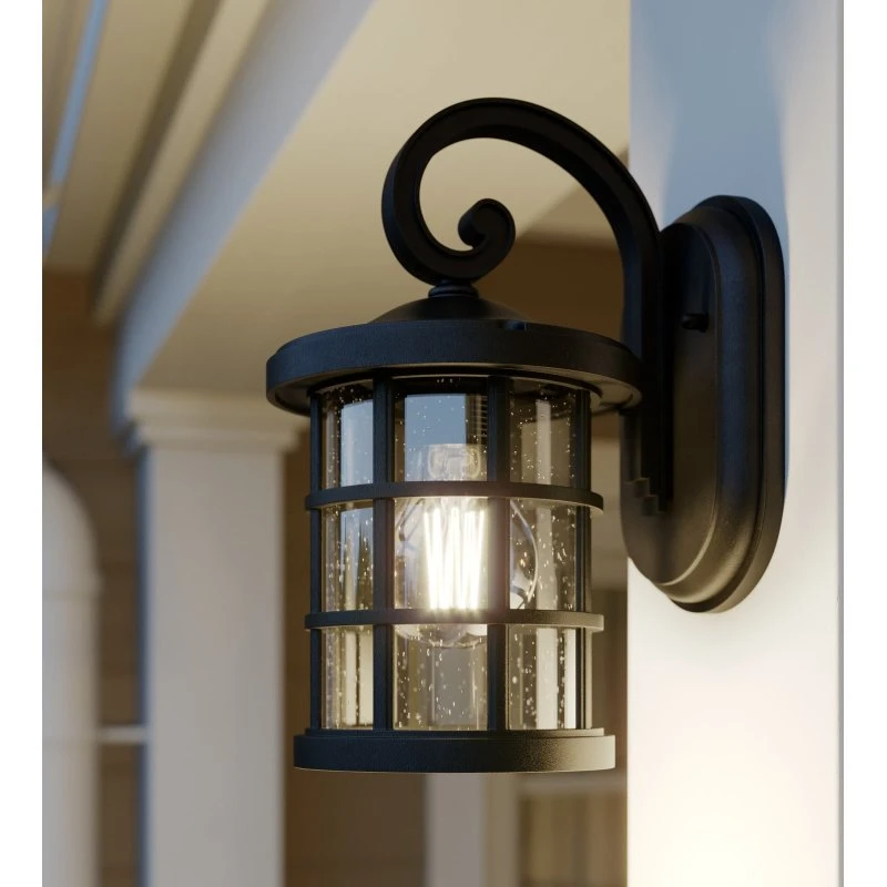 Lindby Ankea Buitenwandlamp - Zwart - Antiek - 28 cm