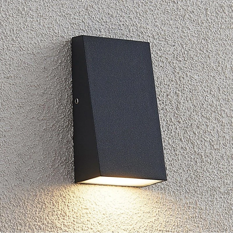 Lucande Adarey LED Buitenwandlamp - Donkergrijs - Modern