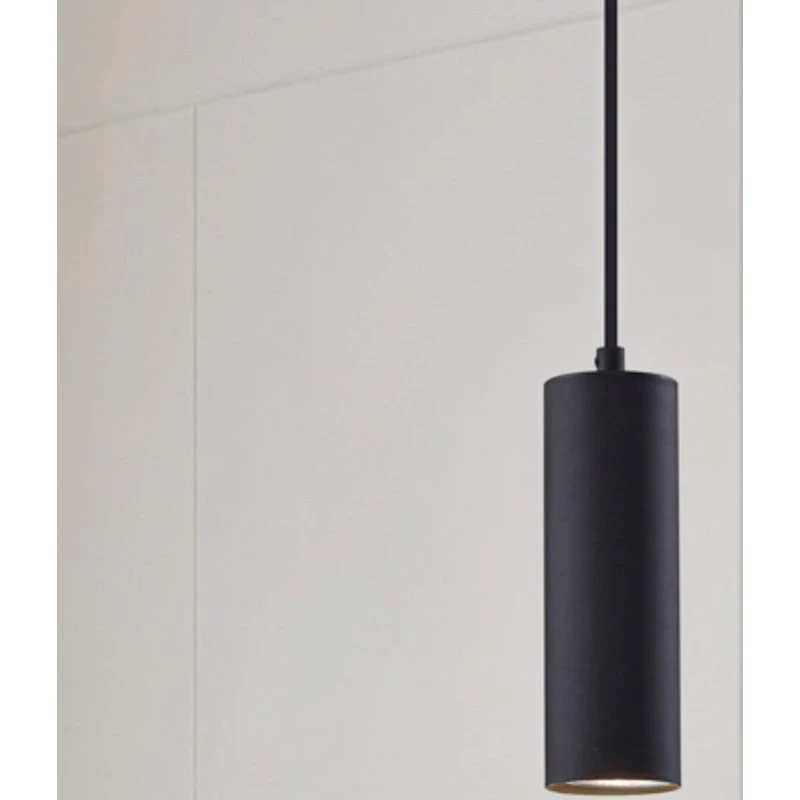 Lindby Hanglamp Joffrey, Zwart, Metaal, Ø 6 cm
