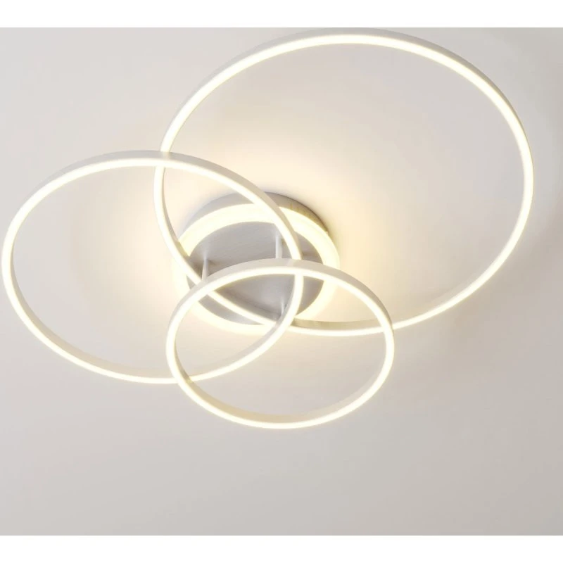 Lindby Tula Slimme LED Plafondlamp - Dimbaar & CCT - Nikkel/Grijs