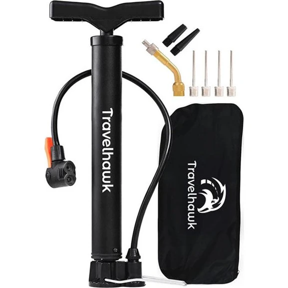 Travelhawk Mini Fietspomp - Zwart - Voor Alle Ventielen