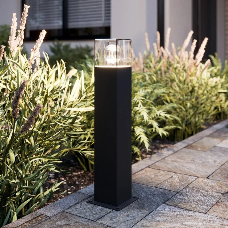 Lucande Keke Sokkellamp - Antraciet - 50 cm - Aluminium