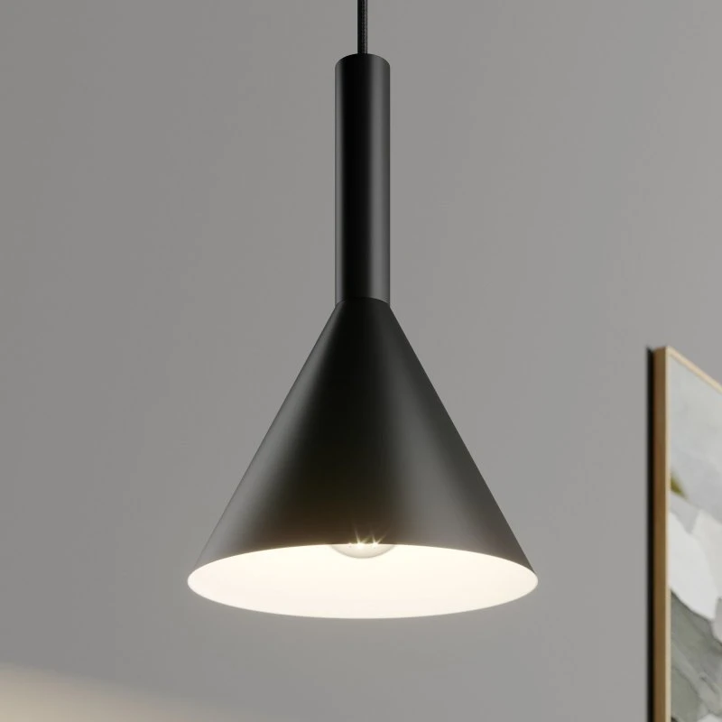 Arcchio Hanglamp Tadej - Zwart/Wit - Metaal - Ø 19 cm