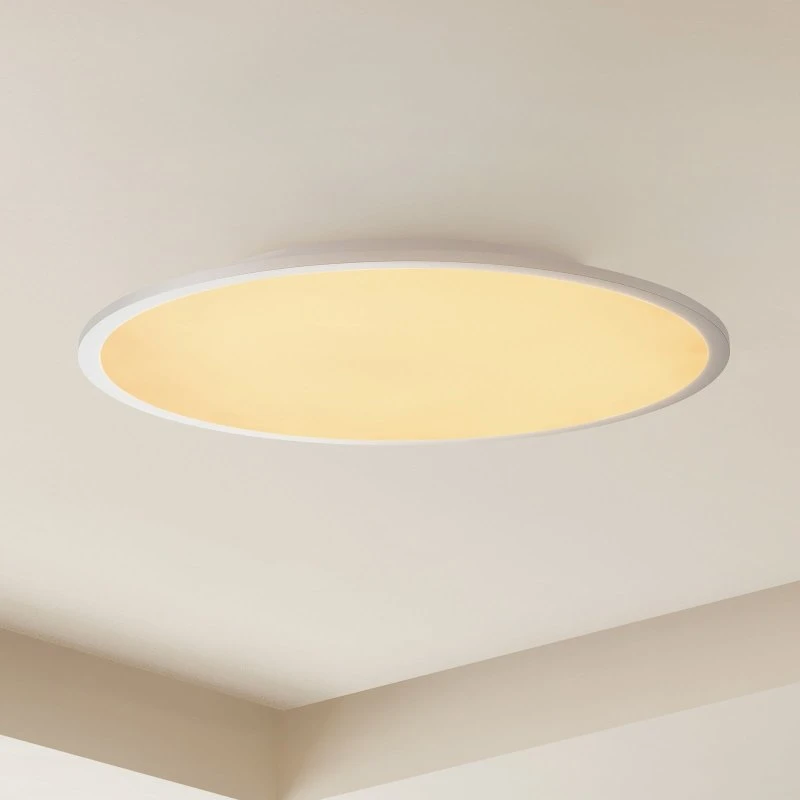 Lindby Narima LED Plafondlamp - Zilver/Wit - Ø 60 cm