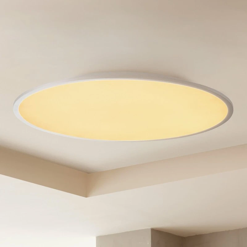 Lindby Narima LED Plafondlamp CCT - Zilver/Wit - Ø 80 cm