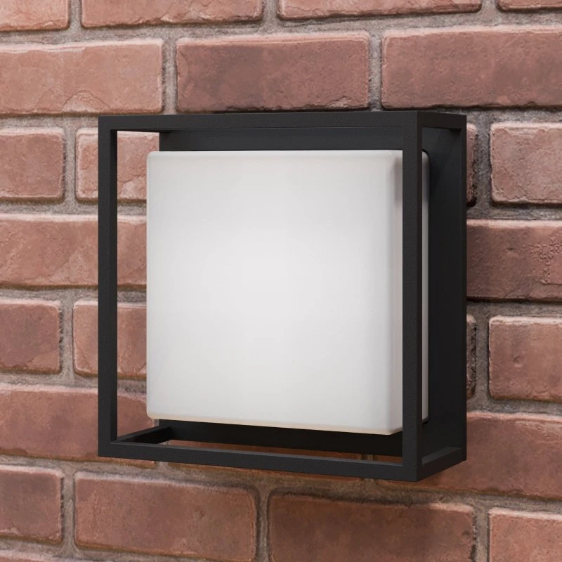 Lucande Ilirian LED Buitenwandlamp - Antraciet - 25 cm