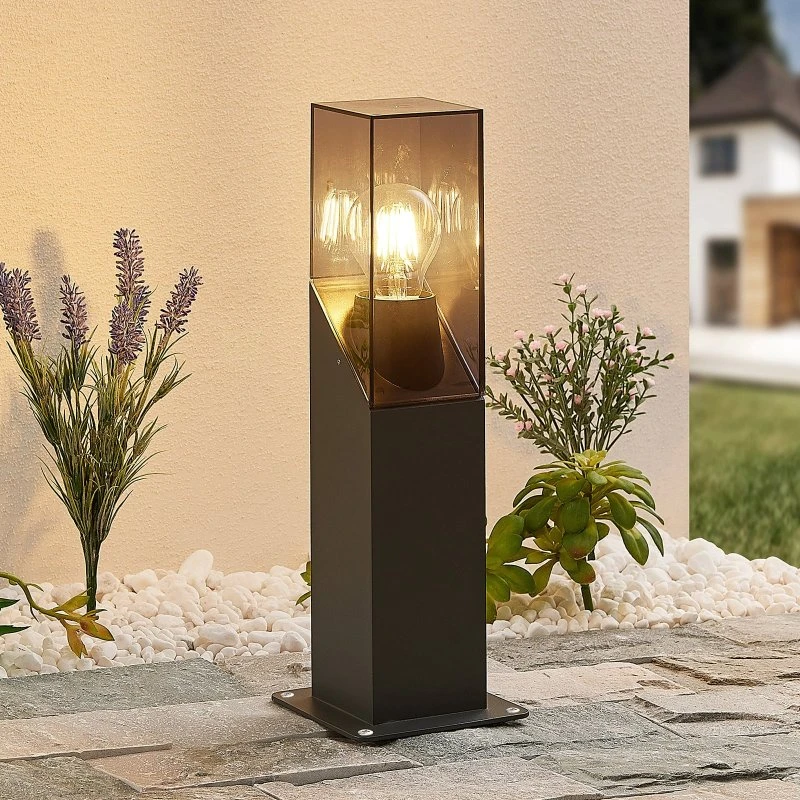 Lucande Fiola Sokkellamp - Antraciet - 40 cm - IP54