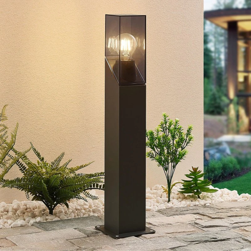 Lucande Fiola Sokkellamp - 60 cm - Antraciet - IP54