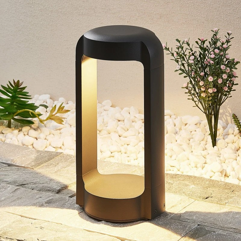 Lucande Habsa LED Sokkellamp - Antraciet - 30 cm