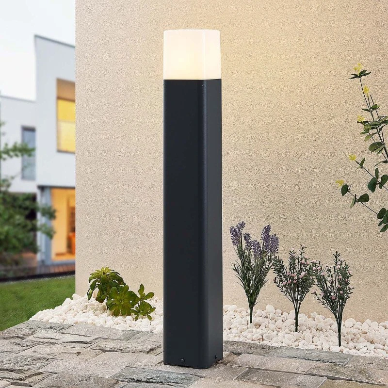 Lucande Obuna Tuinlamp H80 Anthracite - Modern Aluminium