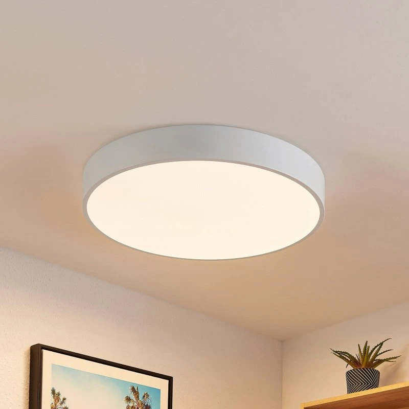 Lindby Simera LED Plafondlamp, Wit, Ø 50cm, Dimbaar