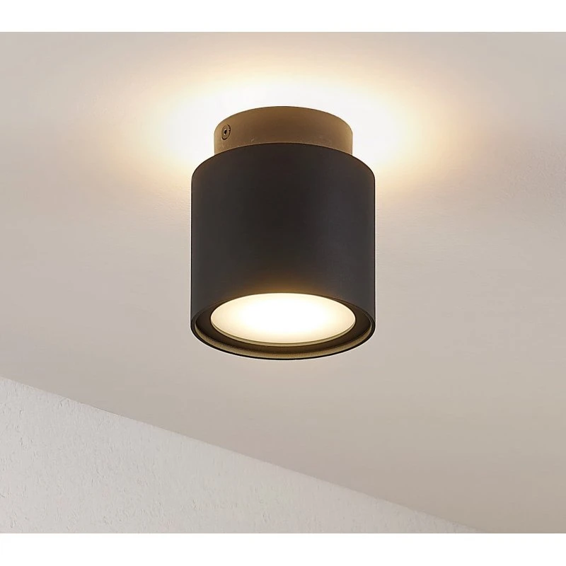 Arcchio Plafondlamp Walisa - Zwart - Ø 10 cm - GU10