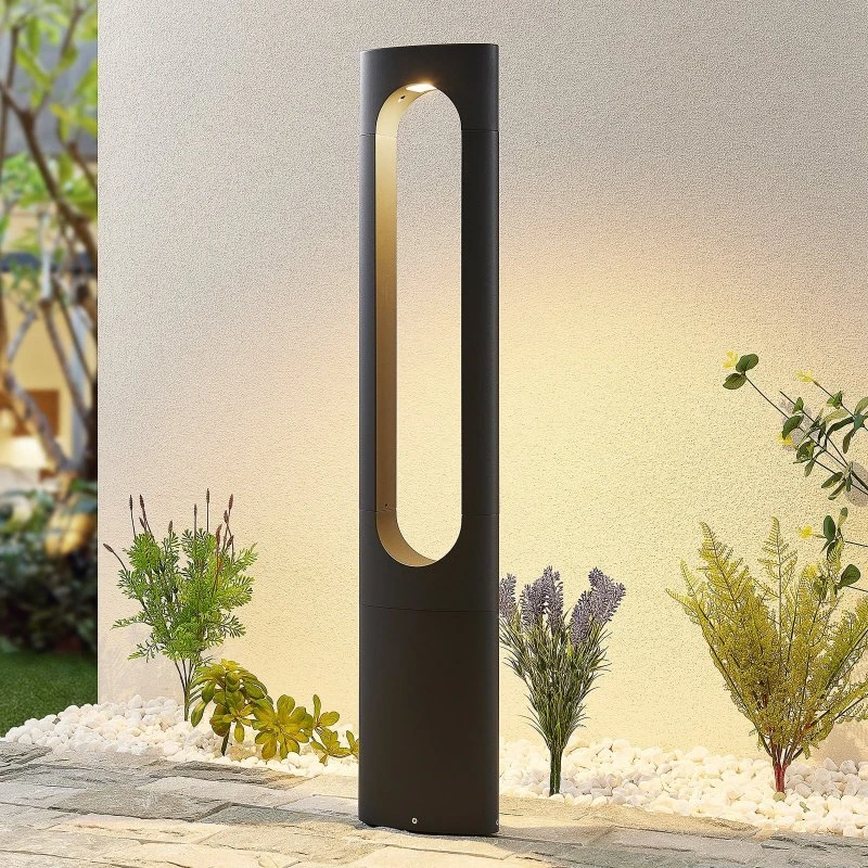 Lucande Fenti LED Tuinpadverlichting - 90 cm - Antraciet