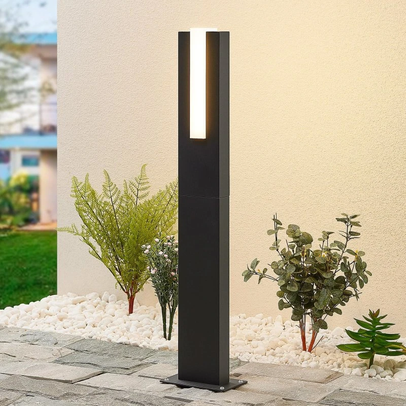 Lucande Virgalia LED Tuinpadverlichting - 65 cm - Antraciet