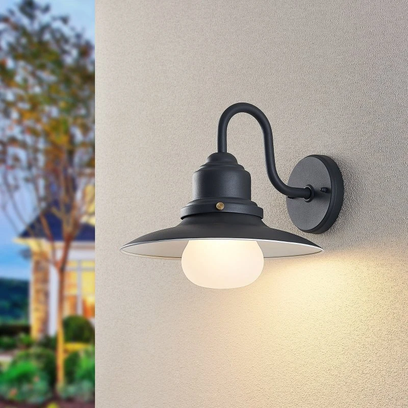 Lindby Roisin Buitenwandlamp - Antiek Donkergrijs - 31 cm