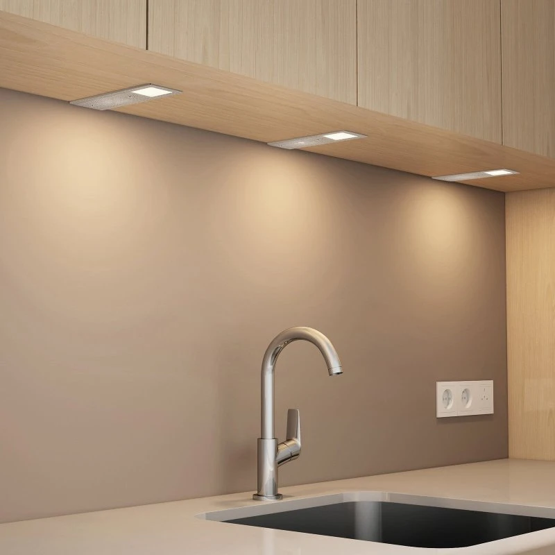 Arcchio Nortra LED meubelverlichting, set van 3, aluminium, grijs