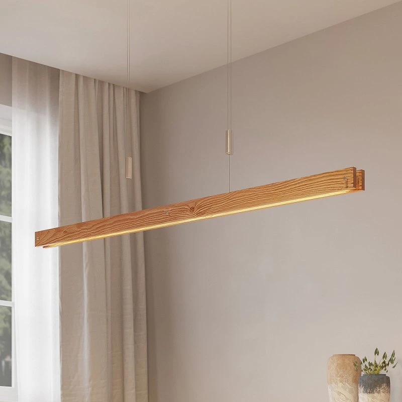 Lindby Alimara LED Hanglamp - Hout - 138 cm