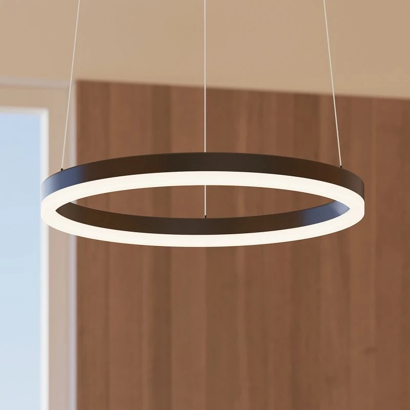 Arcchio Albiona LED hanglamp, zwart, Ø 40 cm