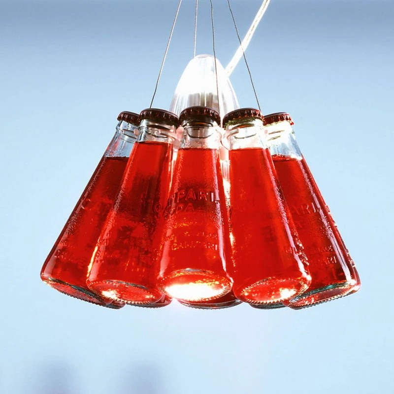 Ingo Maurer Campari Light Design Hanglamp - Rood Glas
