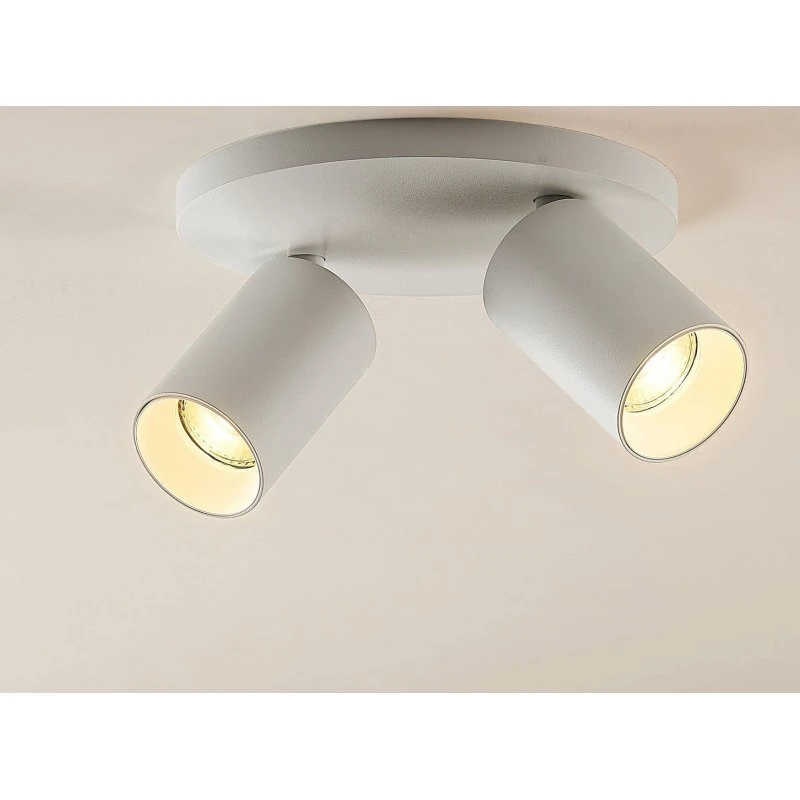 Arcchio spot Brinja wit rond Ø 6 cm - 2-lamps GU10