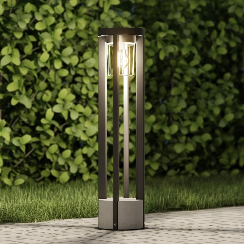 Lucande Overa Tuinpadverlichting - Donkergrijs - 68 cm