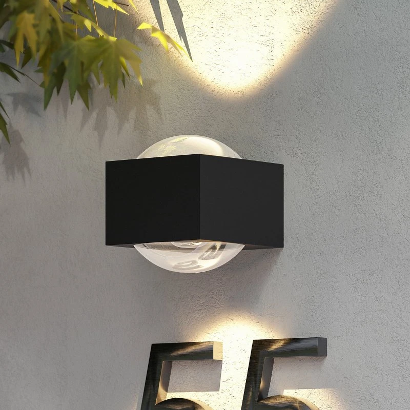 Lucande Almos LED Buitenwandlamp - Donkergrijs - Modern Up & Down