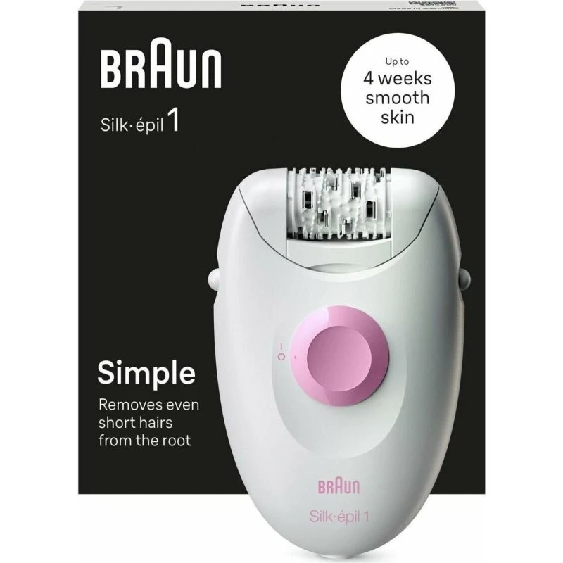 Braun Silk-épil 1-010 Epilator met 20 Pincetjes - Wit