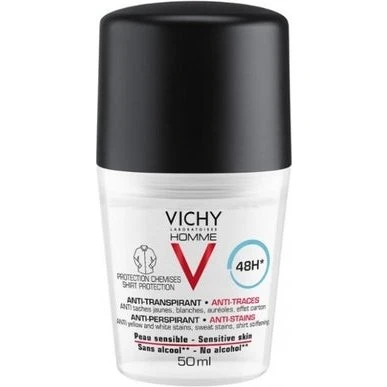 Vichy Homme Antitranspirant 48H Anti-Vlekken Roll-On 50 ml