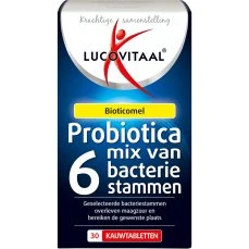 Lucovitaal Probiotica 6 Bacteriestammen 30 Kauwtabletten