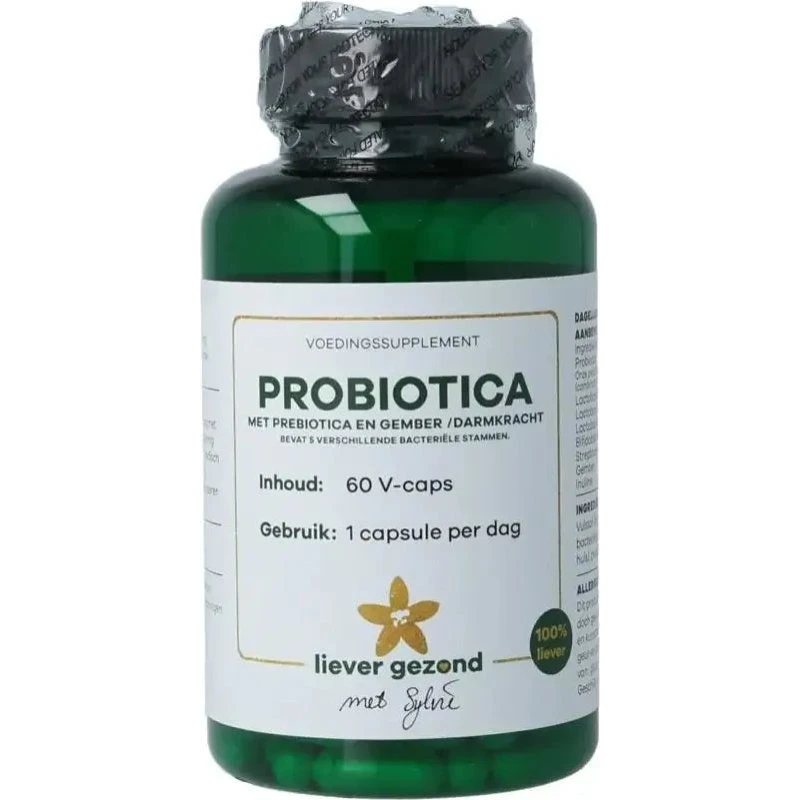 Liever Gezond Probiotica met Prebiotica & Gember 60 Capsules