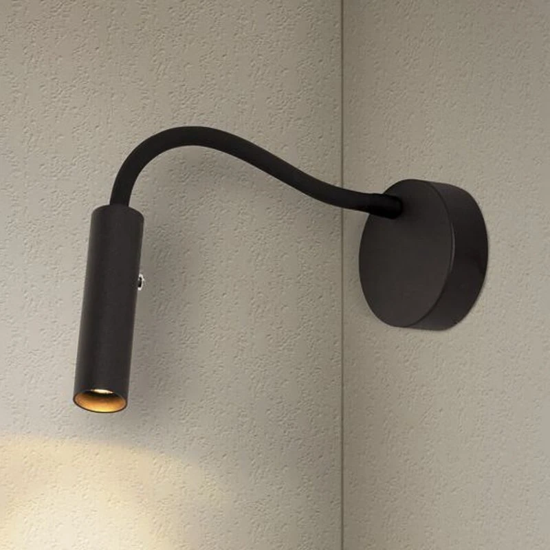 SLV Karpo Goose Flexibele Wandlamp - Zwart - Aluminium