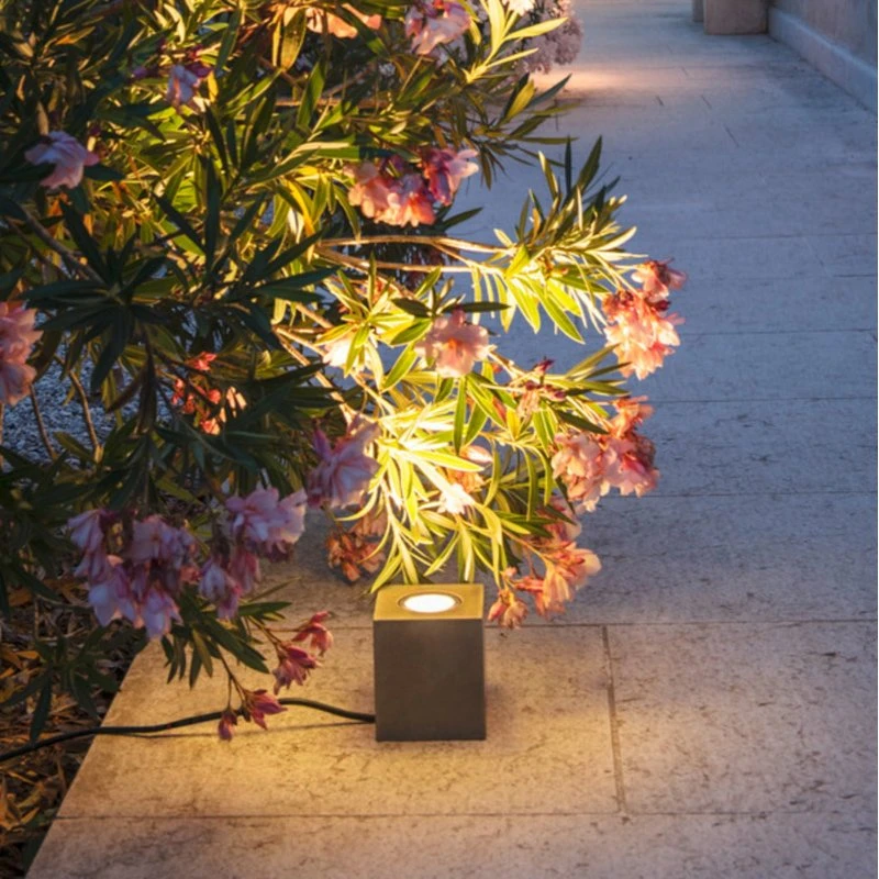 SLV Concreto Vloerspot GU10 - Vierkant - Beton - Grijs