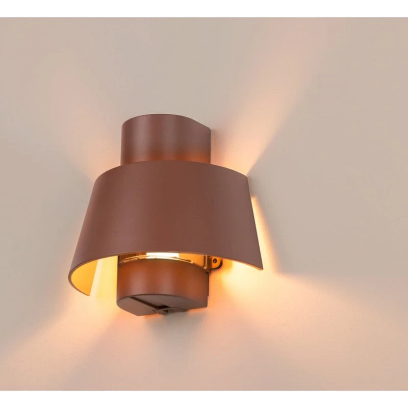 SLV Photoni Wandlamp Roestbruin - Aluminium - E27
