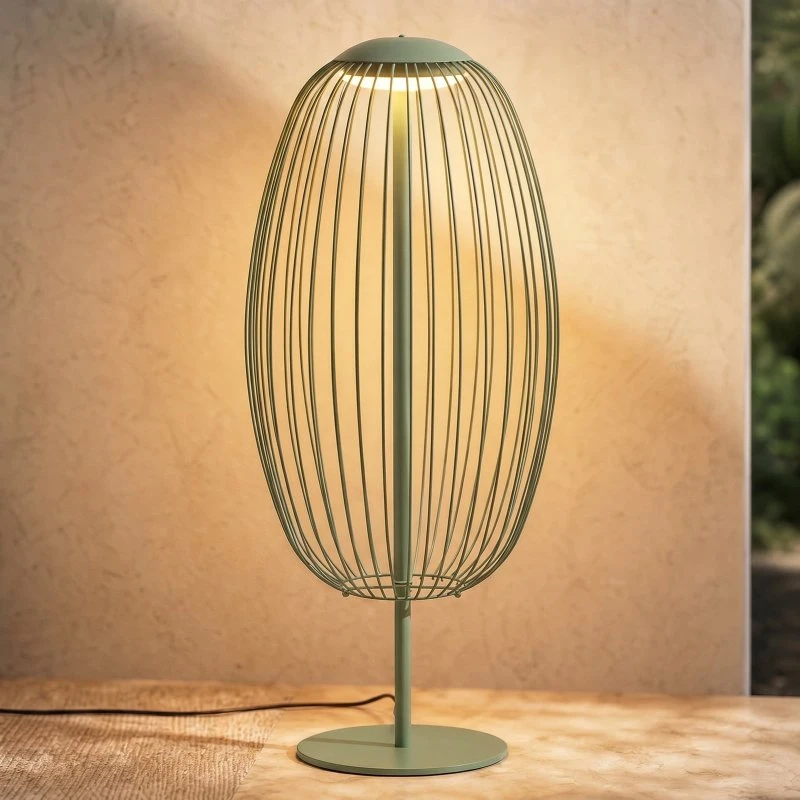 Lucande Richi LED buiten vloerlamp - Lichtgroen - 90 cm