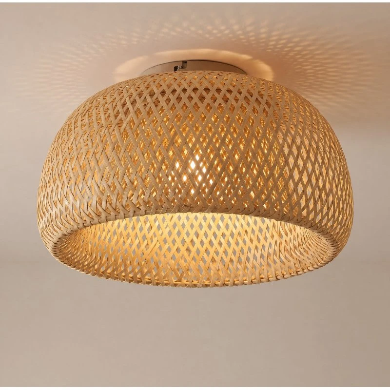 Lindby Jadwiga Plafondlamp - Bamboe - Ø 45 cm - E27