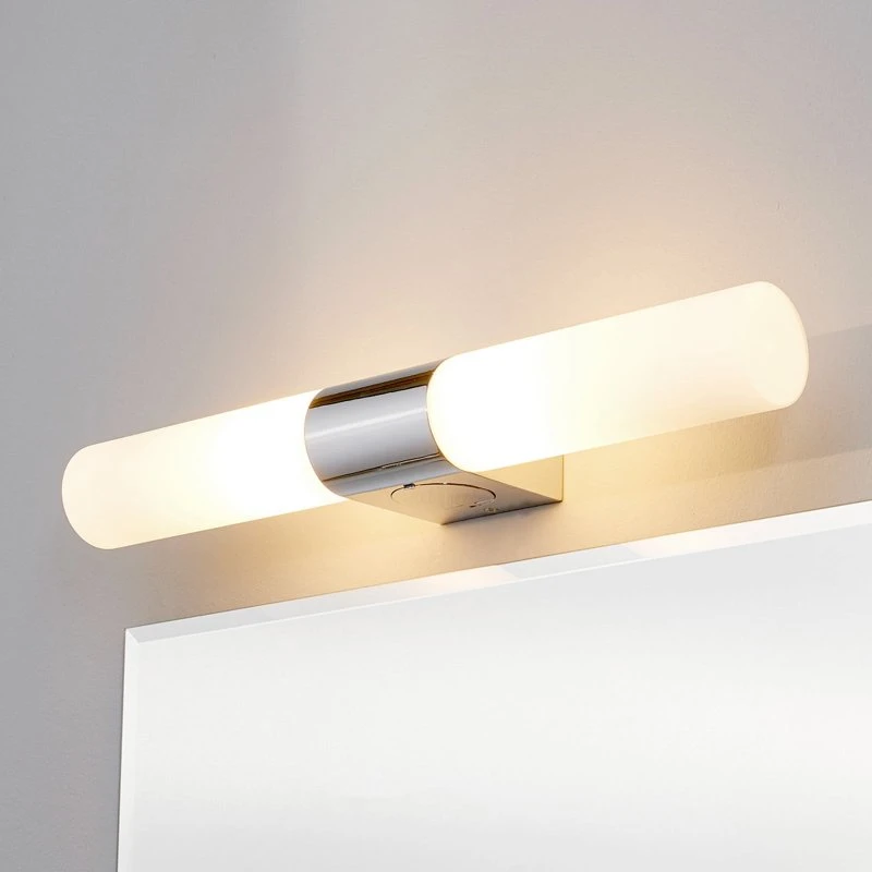 Lindby Wandlamp Ziva - Chroom/Wit - Modern - IP44