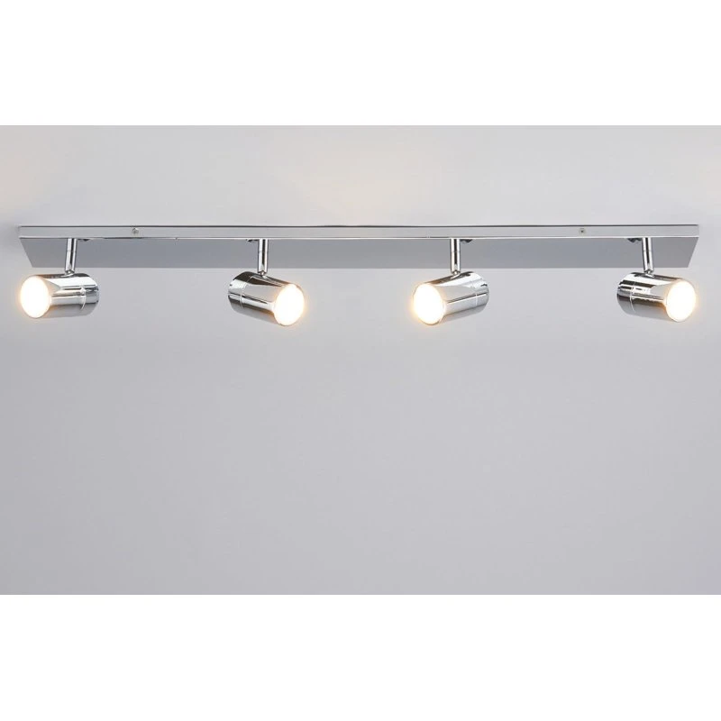 Lindby Dejan Plafondlamp - Chroom - 85cm - 4-lamps - IP44