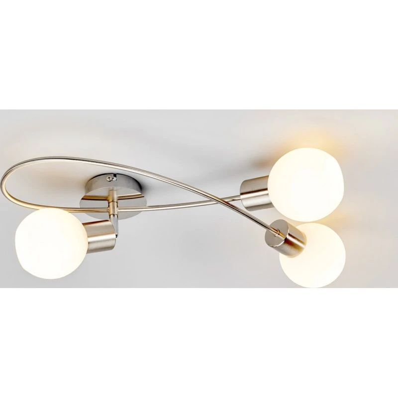 Lindby Plafondlamp Elaina - 3-lamps - Matt Nikkel - 50 cm