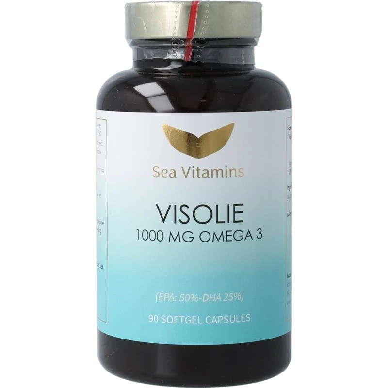 Sea Vitamins Omega 3 Visolie Strong met Vitamine E 90 Capsules