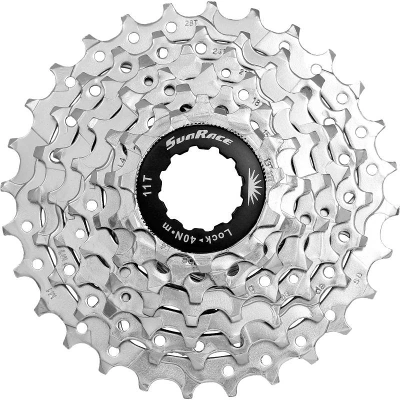 Sunrace Cassette 7v 11-28T Chroom, 0,33 kg