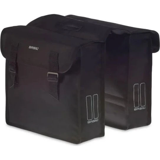 Basil Mara Dubbele Fietstas Zwart 26L
