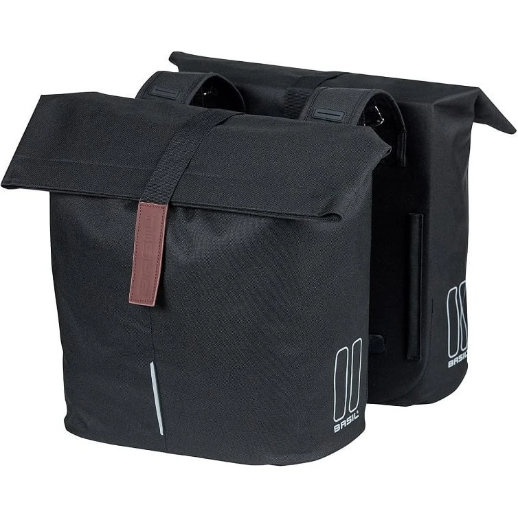 Basil City Dubbele Fietstas 32L Zwart