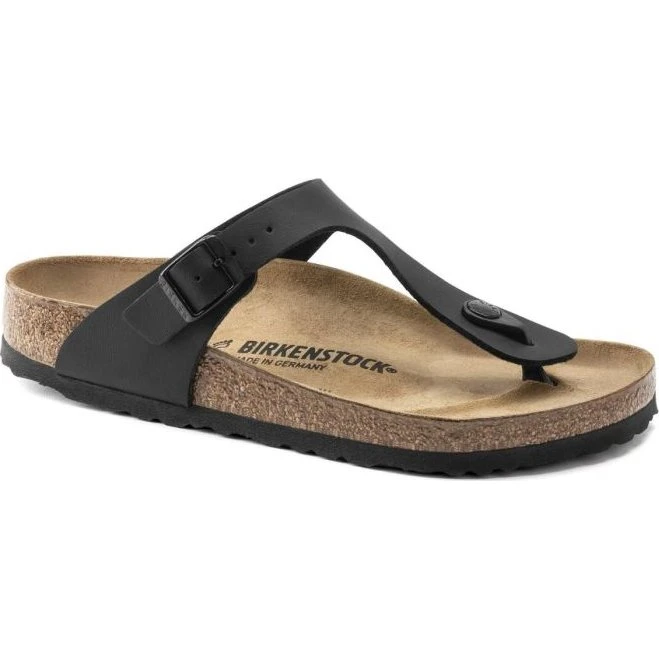 Birkenstock Gizeh Birko-Flor Zwart Dames Sandalen