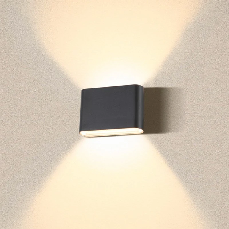 SLV Oval 14 LED Wandlamp Up & Down - Zwart - IP65