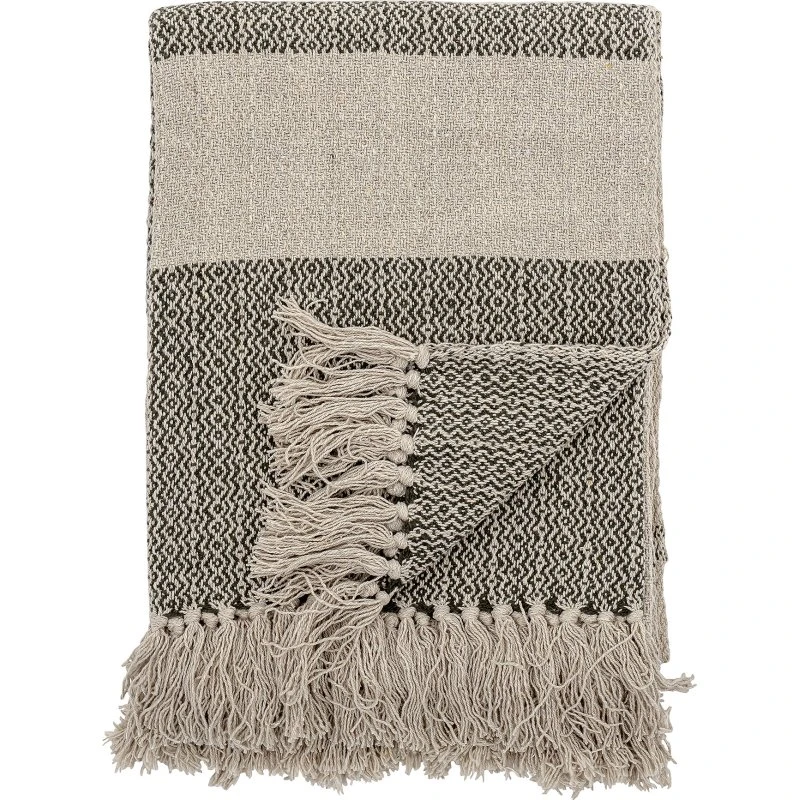 Bloomingville Plaid Fidan groen 160x130 cm