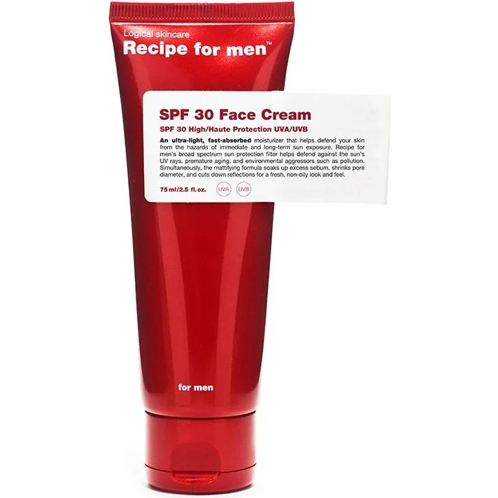 Recipe for Men SPF 30 Face Cream 75 ml