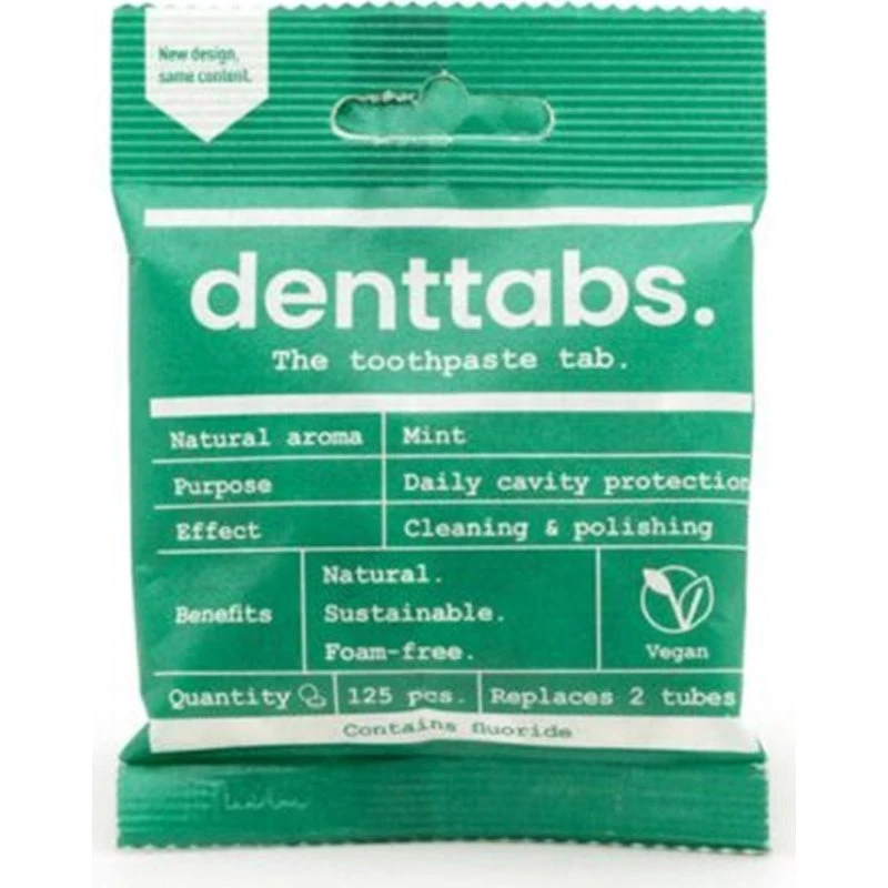 Denttabs Tandenborsteltabletten Stevia Mint met Fluoride